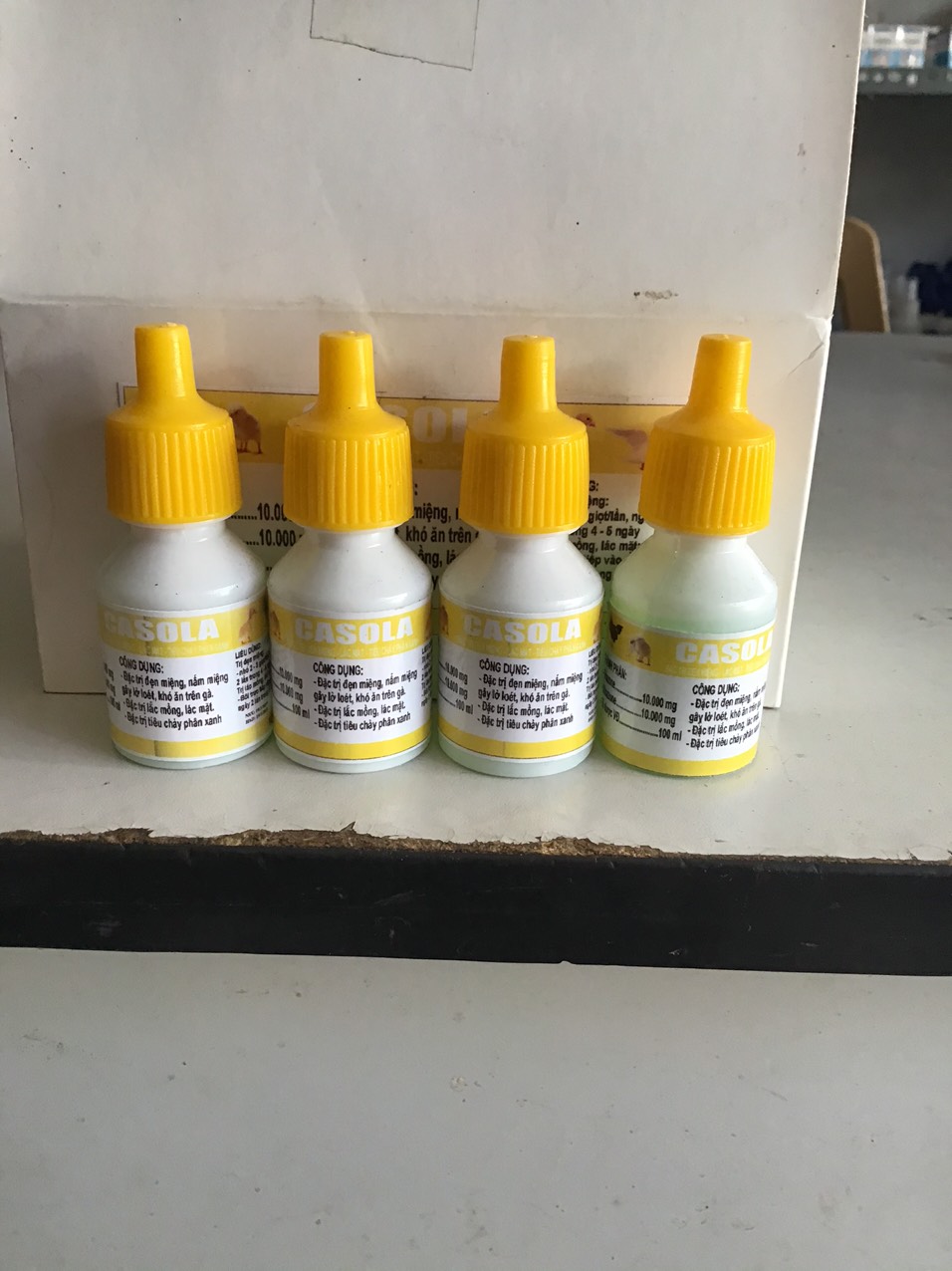 4 lọ Tri đẹn miệng - Nấm móc lát - trong và ngoài cơ thể gà