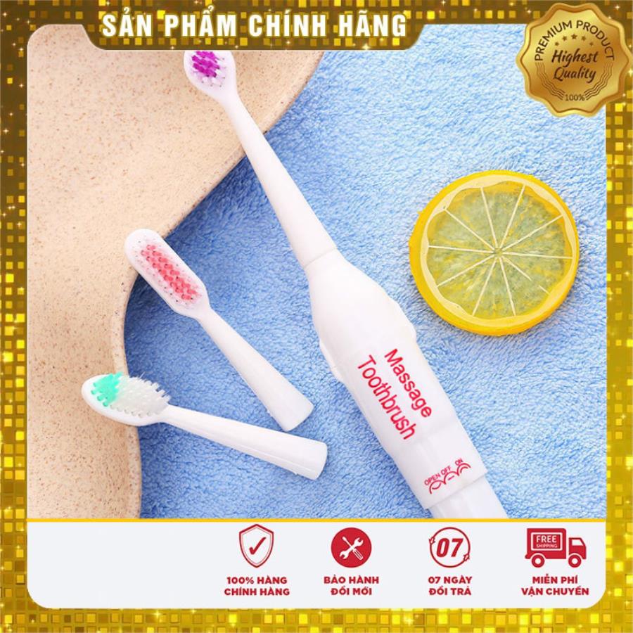 Bàn Chải Đánh Răng Điện 2 Đầu Cho Bé Rung Tự Động, Đầu bàn chải mềm mại bảo vệ răng và nướu, Bảo hành 1 đổi 1