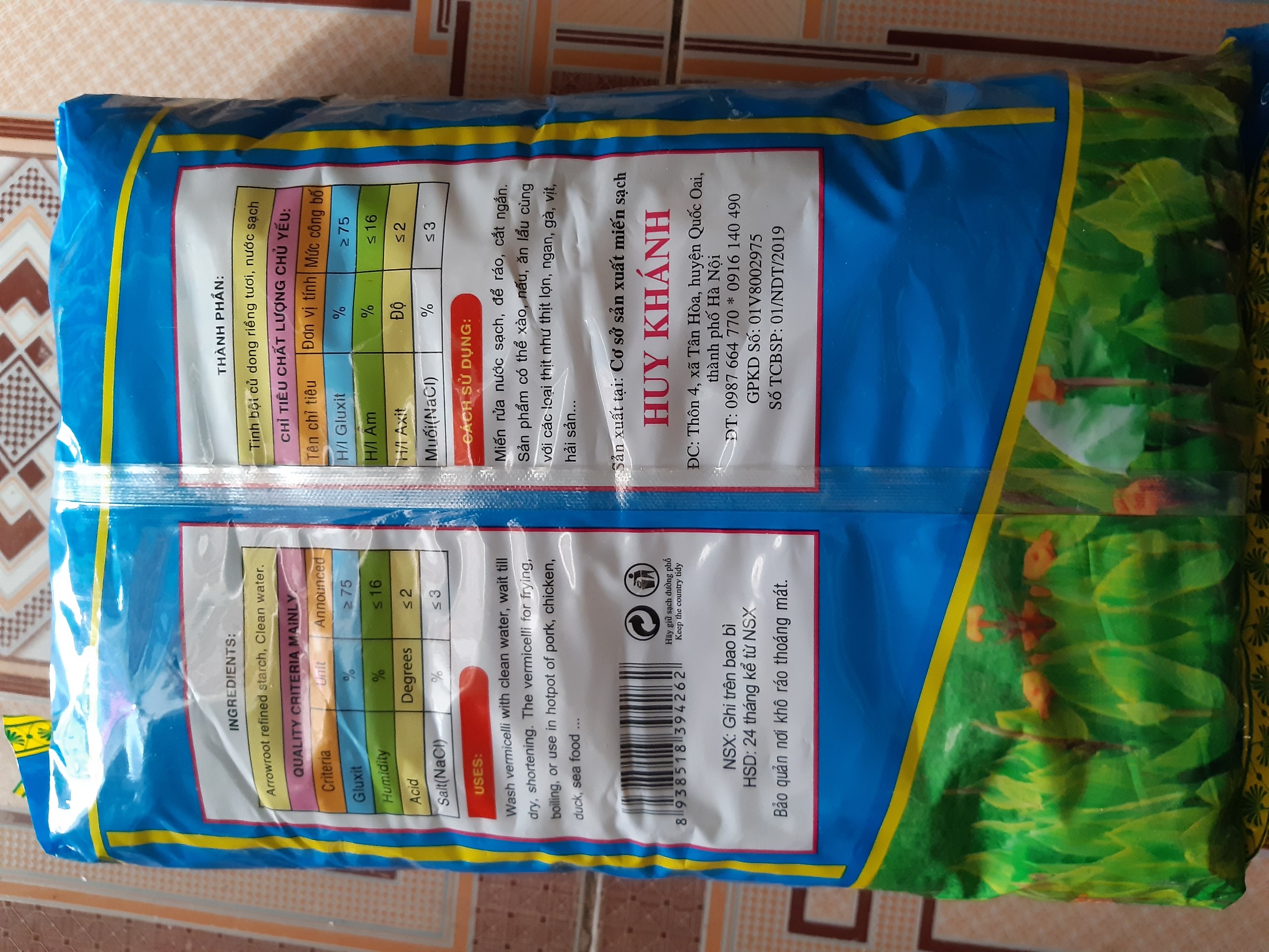 1 kg Miến dong sạch đặc sản làng So- Quốc Oai -Hà Nội, miến chất lượng cho người tiêu dùng.