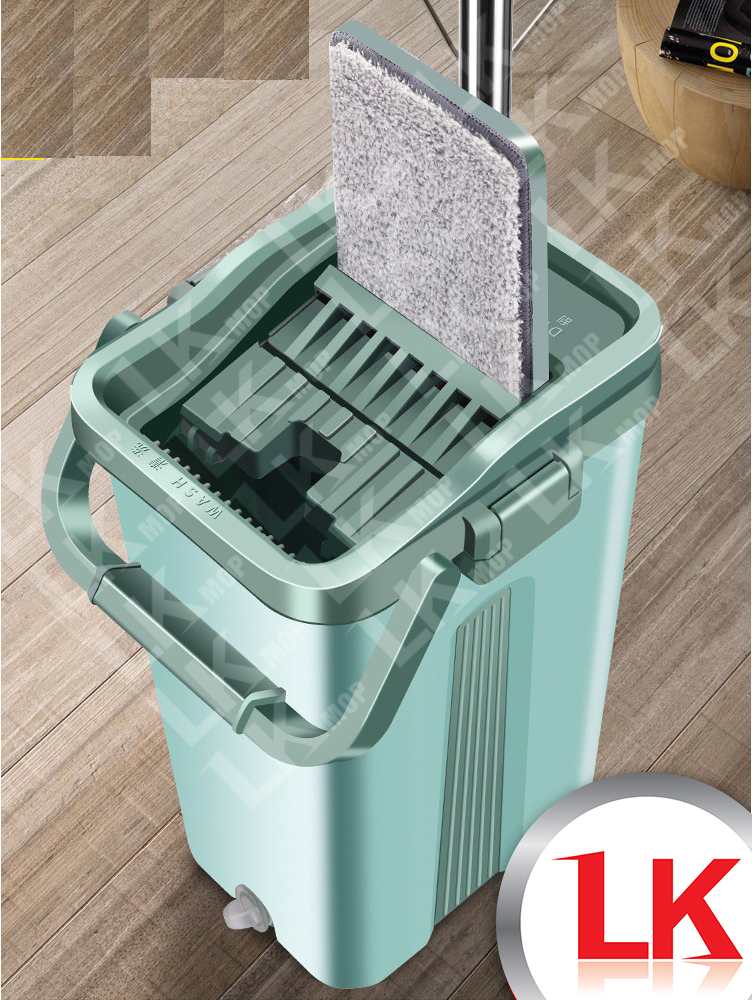 Bộ cây lau nhà thông minh kèm thùng vắt 2 ngăn LKMOP