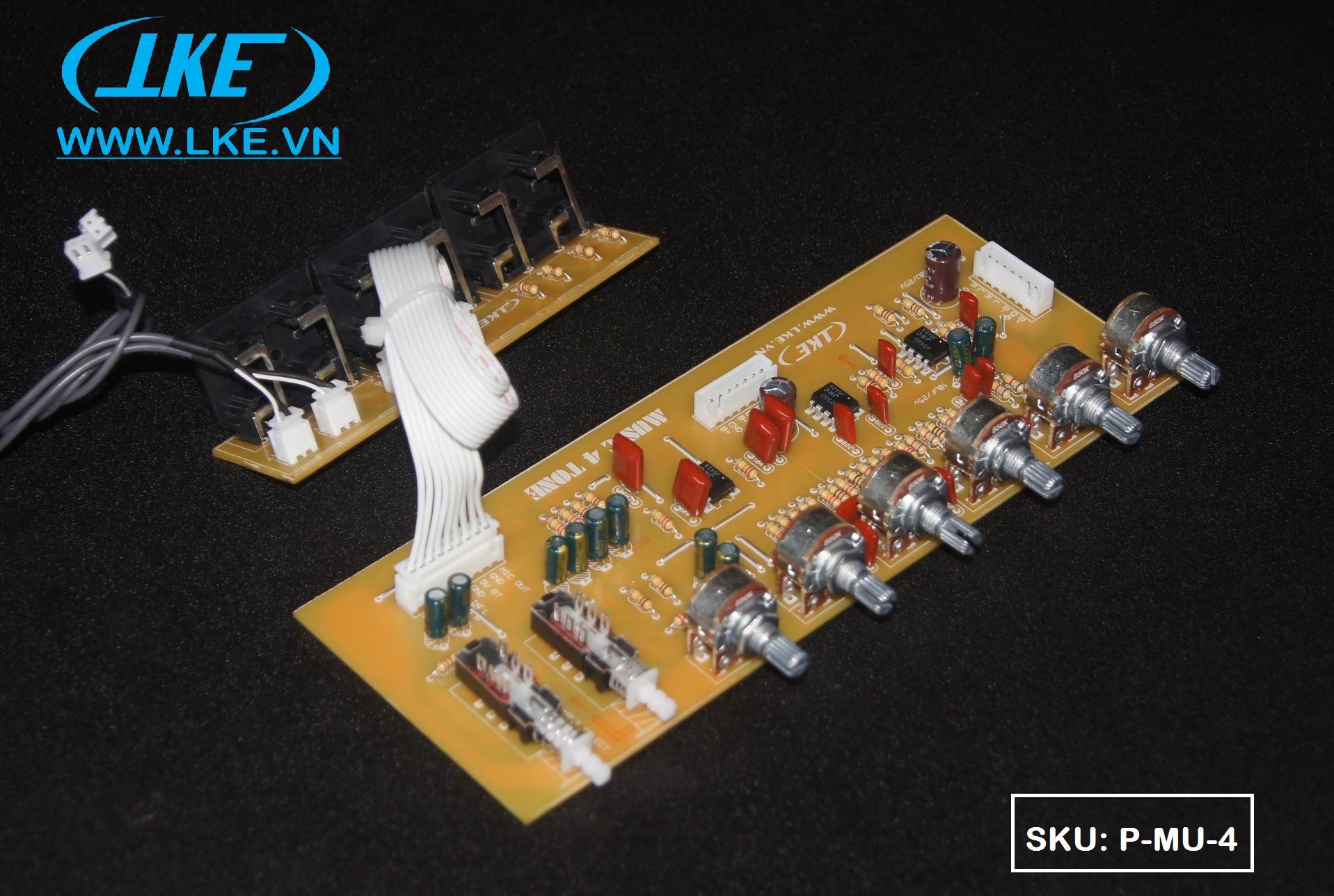 [HCM]Mạch music ampli karaoke 6 nút chỉnh LKE
