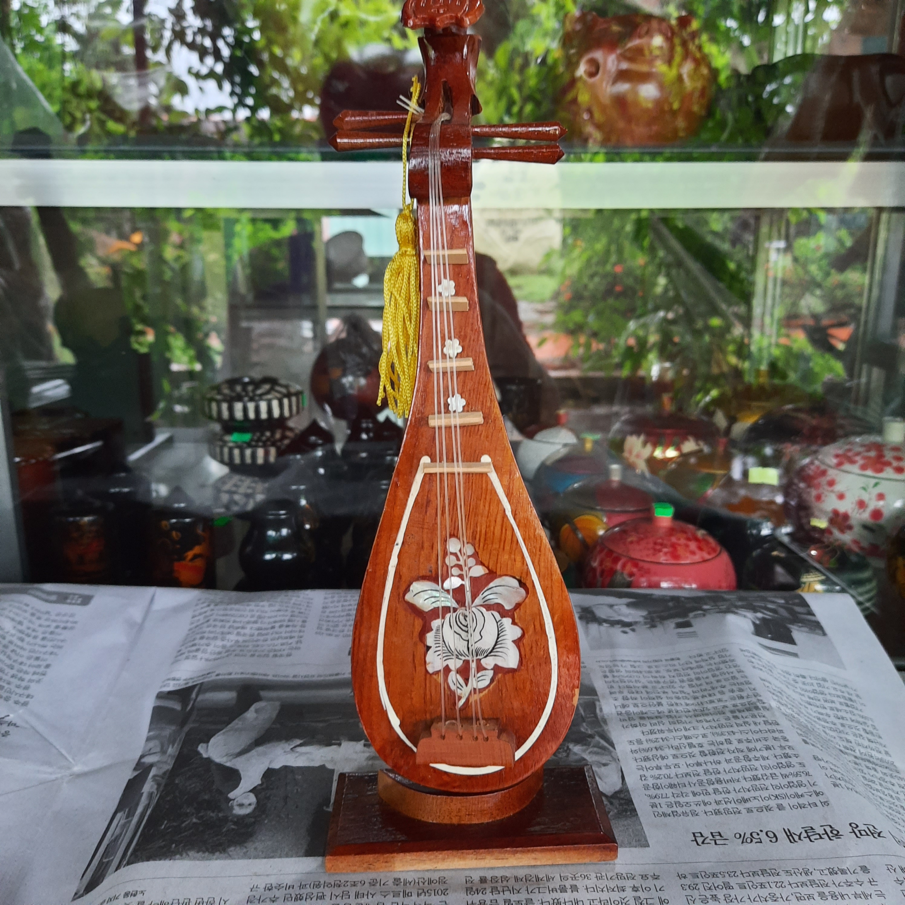 Đàn tỳ bà mô hình gỗ - trang trí - quà tặng