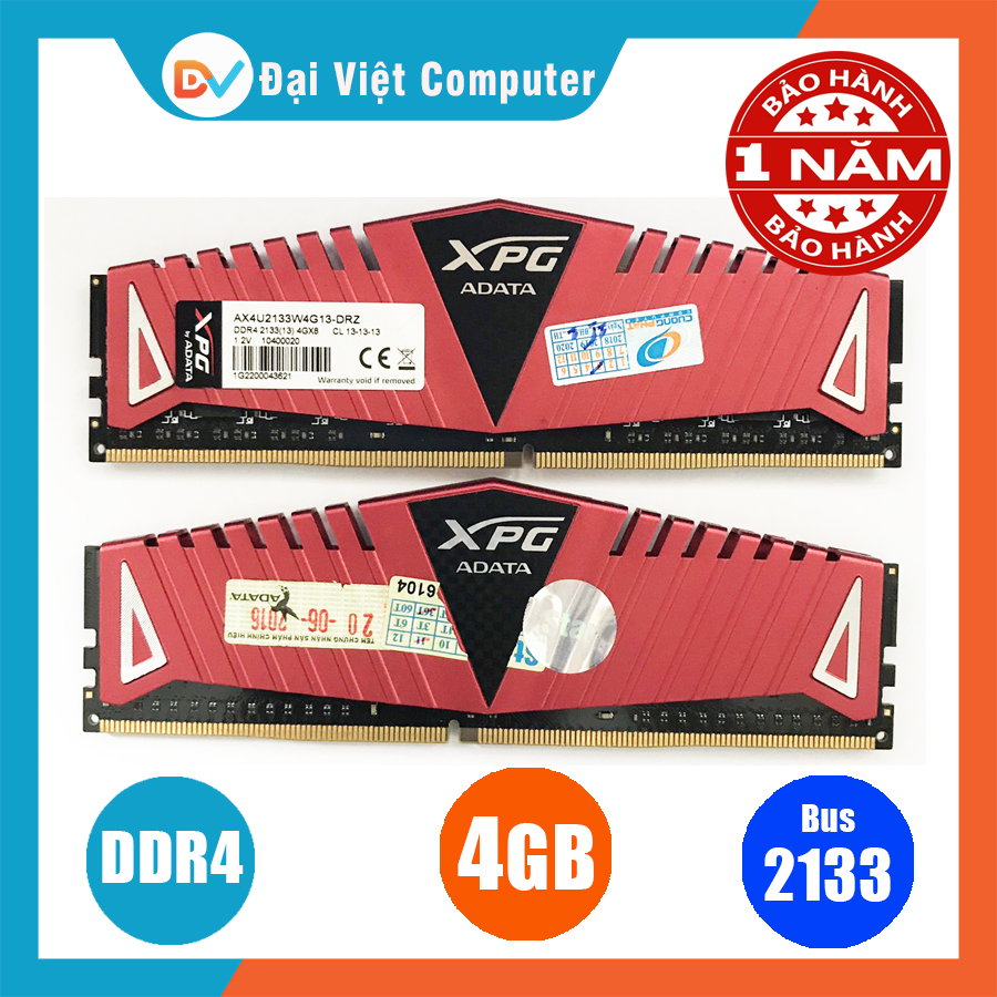 Ram máy tính 4gb ddr4 bus 2133 kingston/adata/gskill....... - tản nhiệt - pcr4 4gb