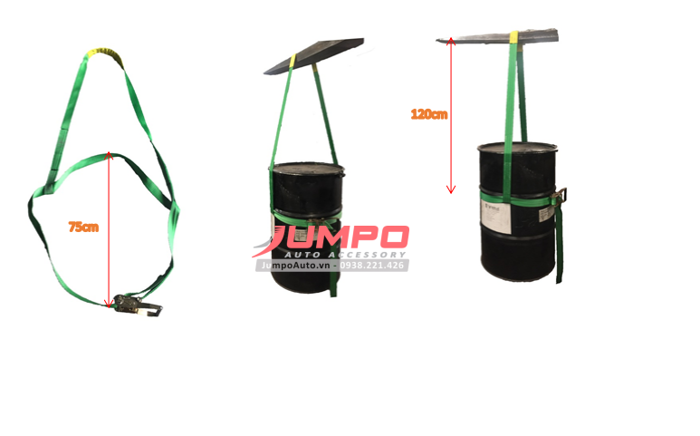 [HCM]Dây cáp vải cẩu thùng phuy tải trọng 500 kg