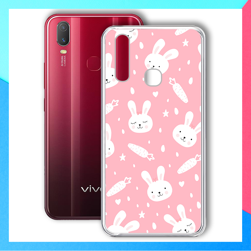 [HCM]Ốp lưng in họa tiết hình thỏ cute cho Vivo Y11 - 01257 8049 T01 - Silicone Dẻo