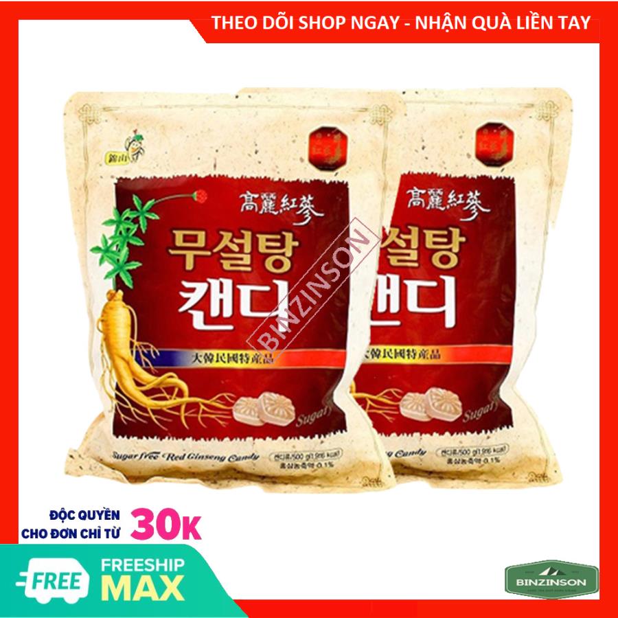 [HCM]Kẹo sâm không đường 500g Hàn Quốc [ COMBO 2 GÓI ] Loại Thơm Ngon - BINZINSON