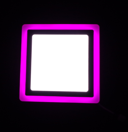 Đèn led ốp trần 24w vuông 2 màu 3 chế độ