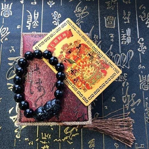 Ngũ Lộ Thần Tài Phù - Khai vận mở cung tài lộc - Tặng Hộp Vòng Tay - Đã Chú