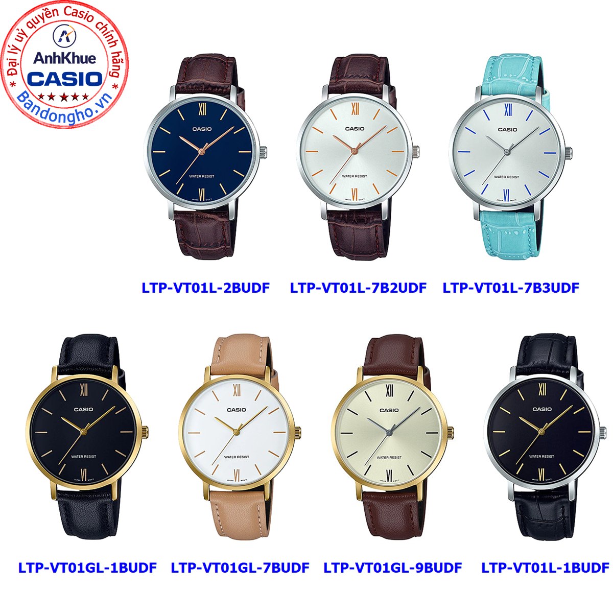 Đồng hồ nữ Casio LTP-VT01 ❤️ 𝐅𝐑𝐄𝐄𝐒𝐇𝐈𝐏 ❤️ Đồng hồ Casio chính hãng Anh Khuê đồng hồ nữ đẹp giá rẻ chính hãng