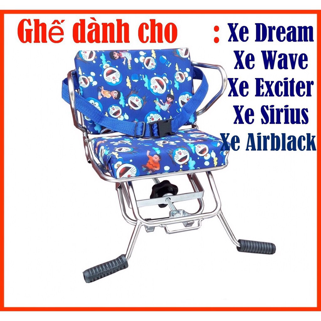 [HCM]Ghế ngồi xe máy cho bé hàng chính hãng ( dùng cho xe số)
