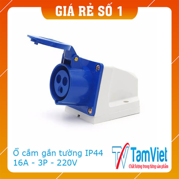 Ổ cắm công nghiệp gắn tủ 16A- 3 chấu -220V