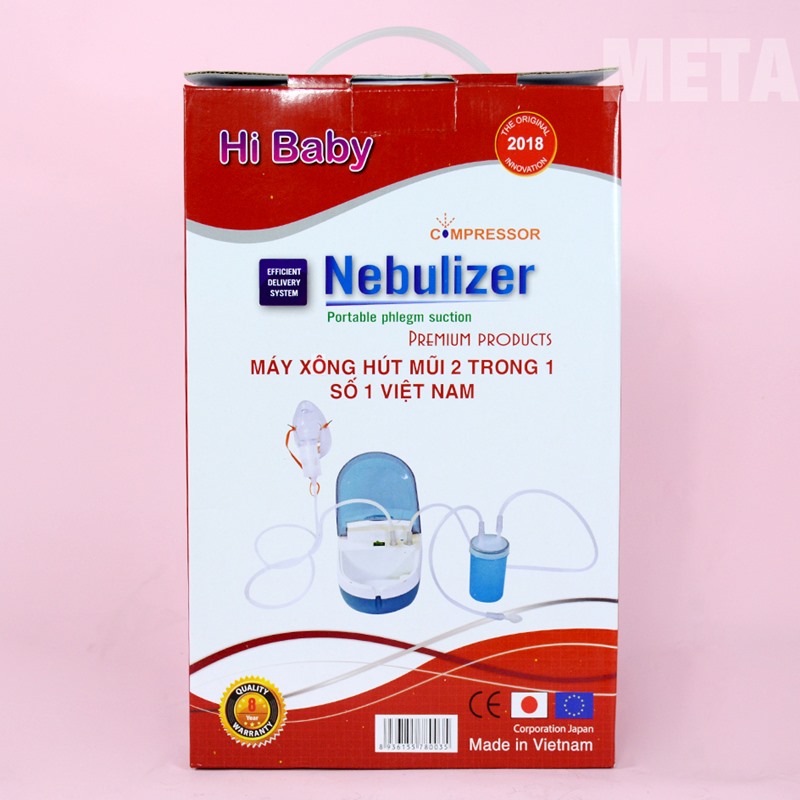 Máy xông hút mũi họng 2 trong 1 HiBaby DT006. Xông khí dung, hút dịch mũi cho bé an toàn, tiện lợi