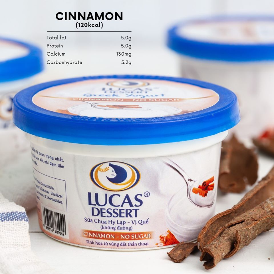 Sữa chua Hy Lạp vị Quế không đường - Sữa chua Hy Lạp Lucas