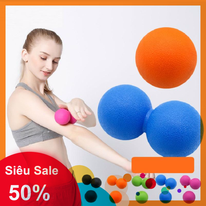 Quả bóng đôi massage con lăn - Cavali - Bóng lăn giảm đau nhức, mệt mỏi trên cơ thể, thư giãn cơ bắp