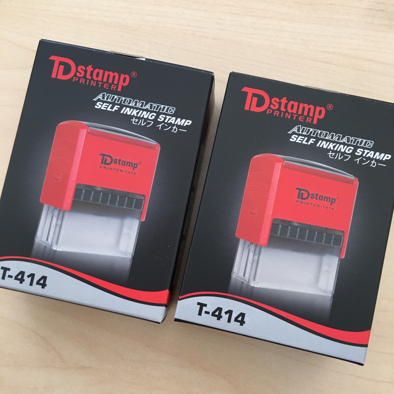 Khắc dấu thông tin, dấu mã số thuế, khắc dấu 3-4 dòng - TDStamp 414 22x58mm