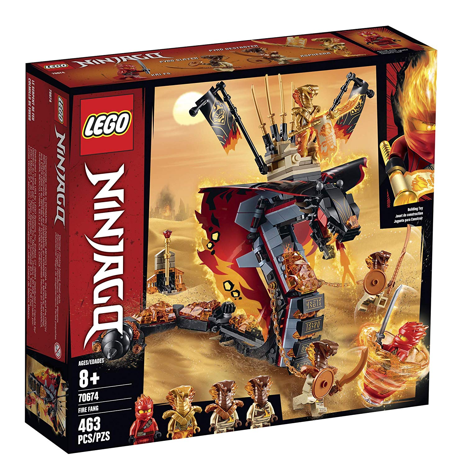 Lego ninjago fire fang 70674