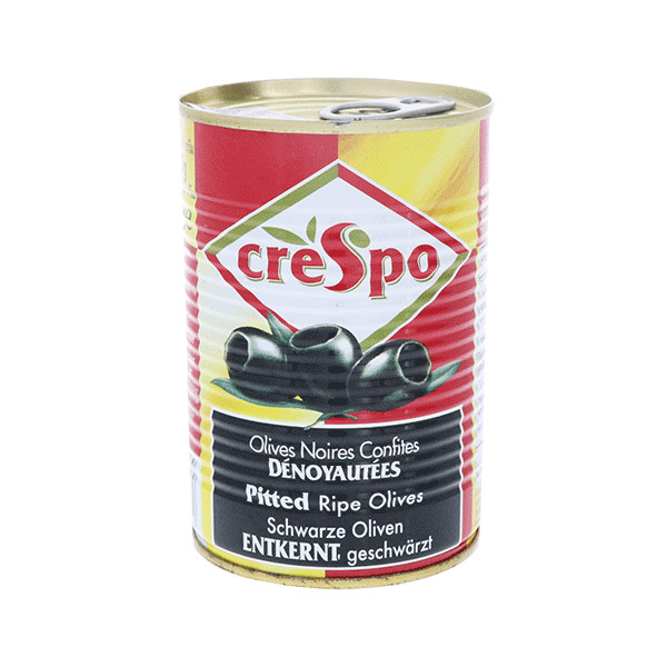 Crespo pitted black olives 425ml