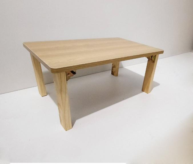 Bàn xếp gọn chân gỗ 50cm x 70cm cao 32cm mặt bàn gỗ melamine cao cấp.