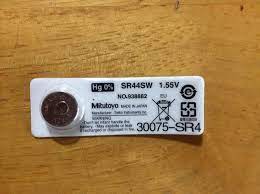 Pin lắp cho thước cặp, Panme Mitutoyo chính hãng 938882, Pin thước cặp điện tử Mitutoyo SR44SW