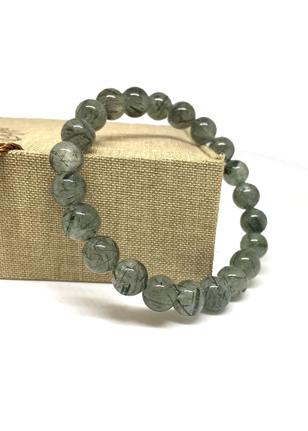 [FreeshipMAX] Vòng Tay Thạch Anh Tóc Xanh 5A