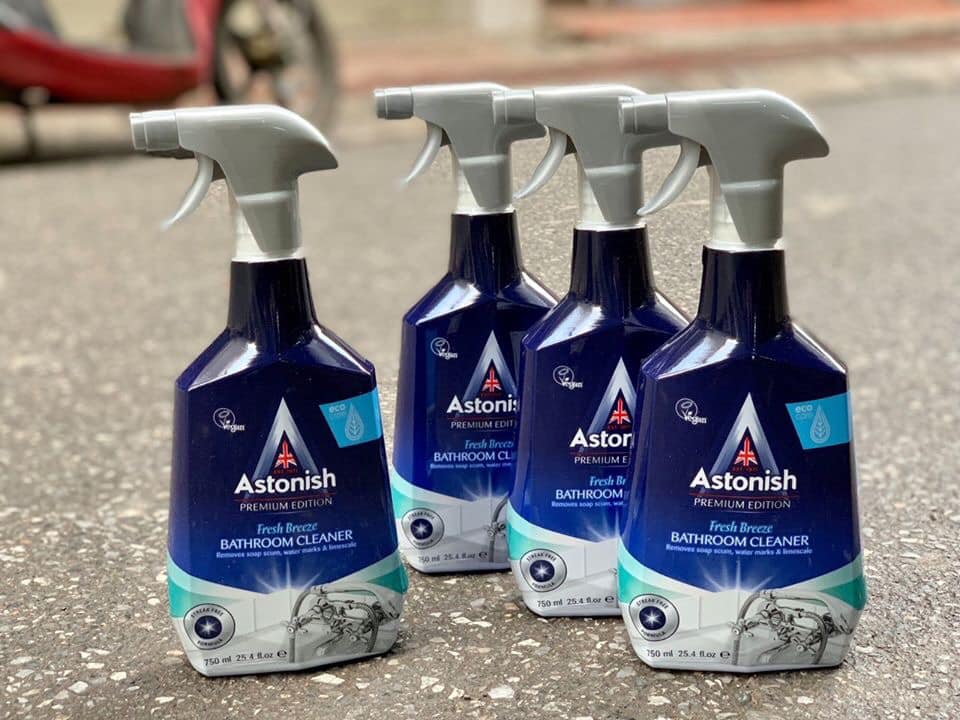 Bình xịt tẩy rửa ĐỒ INOX CHO nhà tắm Astonish C6710 750ml.