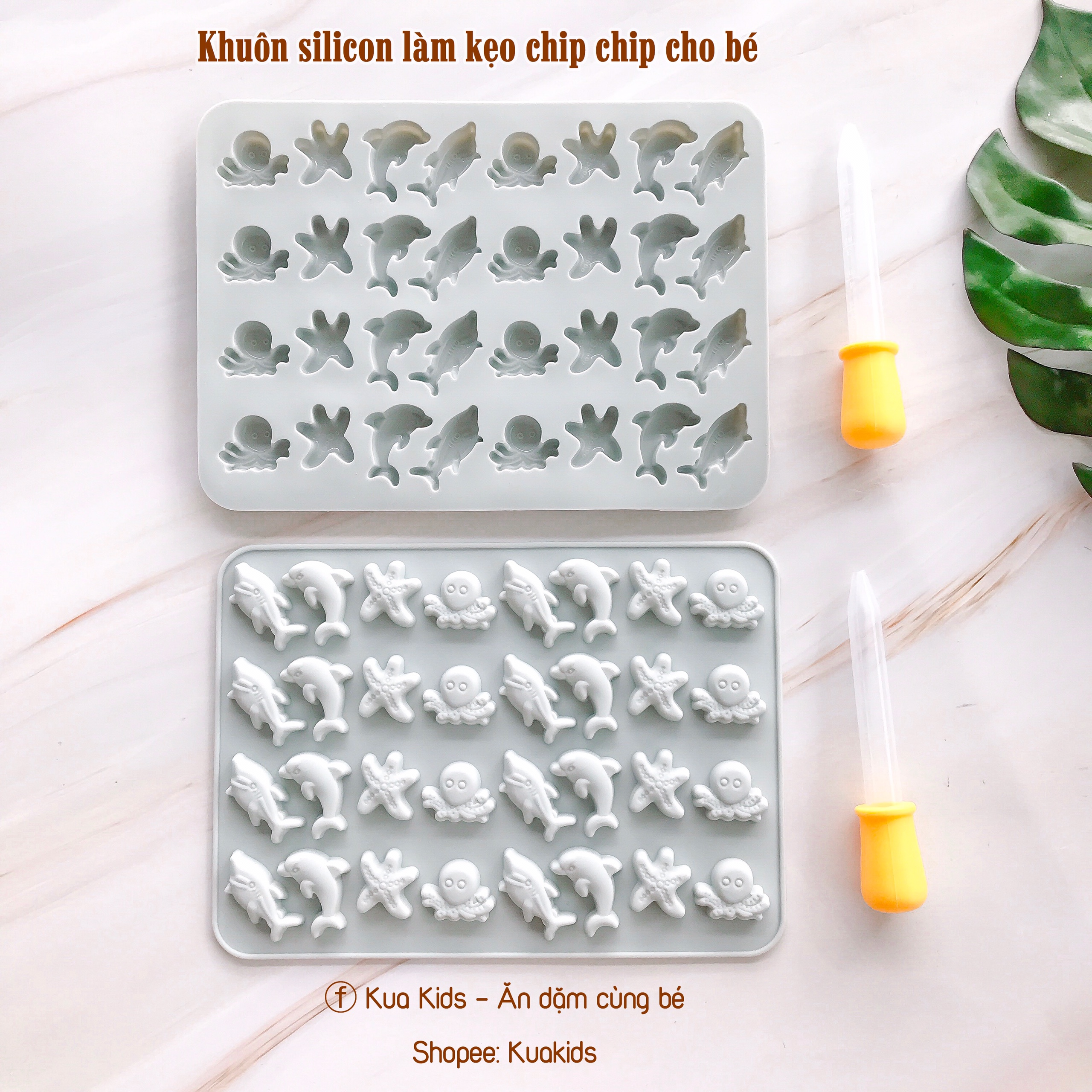 Khuôn silicon làm kẹo dẻo chip chip cho bé