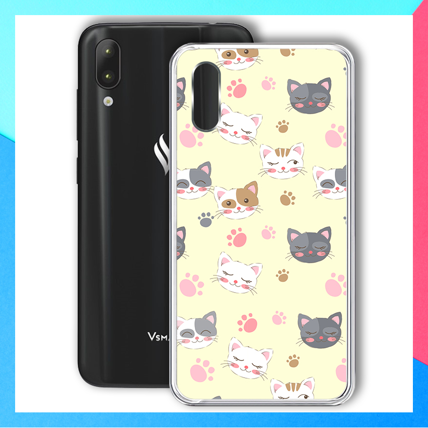 [HCM]Ốp lưng in hình mèo chibi cute cho điện thoại Vsmart Star - 01256 8053 MEO01 - Silicone Dẻo