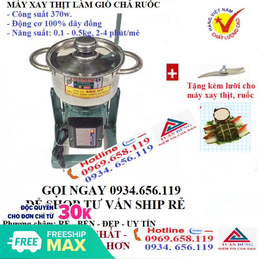 Máy xay thịt làm giò chả đánh ruốc mini dành cho gia đình, công suất 370w, may xay da nang kem video giới thiệu chi tiết