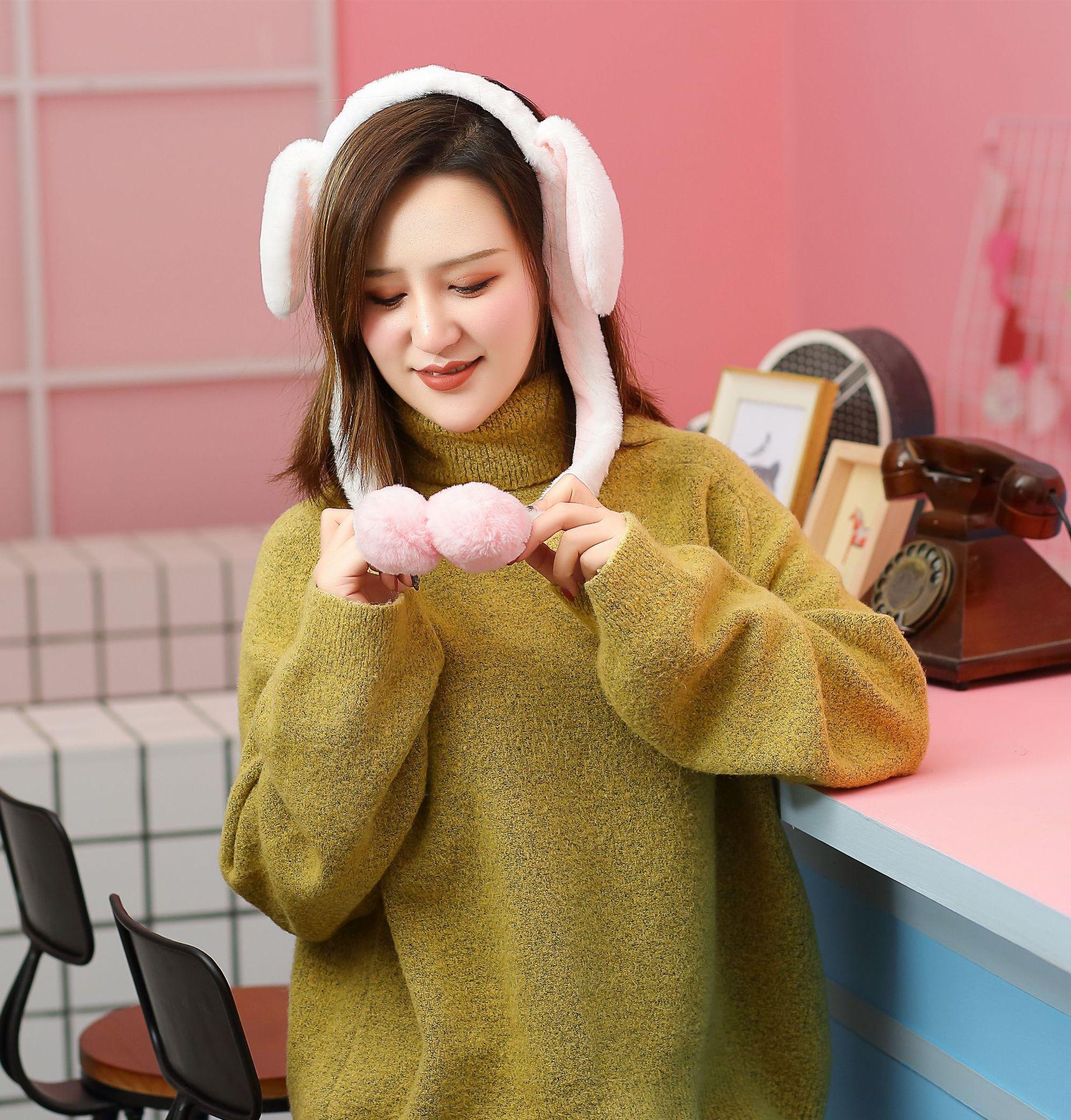 Bờm tai thỏ giật nhiều màu dễ thương