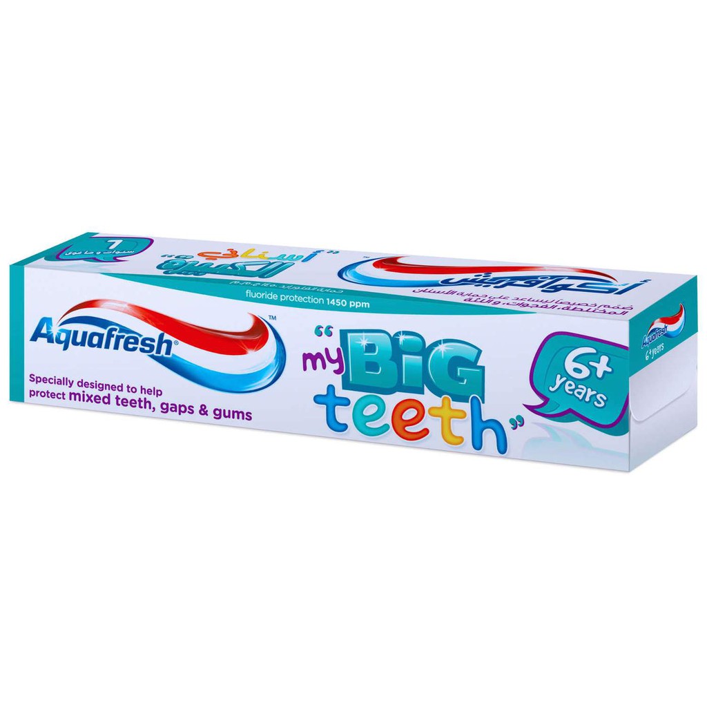 [HCM]Kem đánh răng Aquafresh My Big Teeth 50ml cho trẻ từ 6 tuổi trở lên