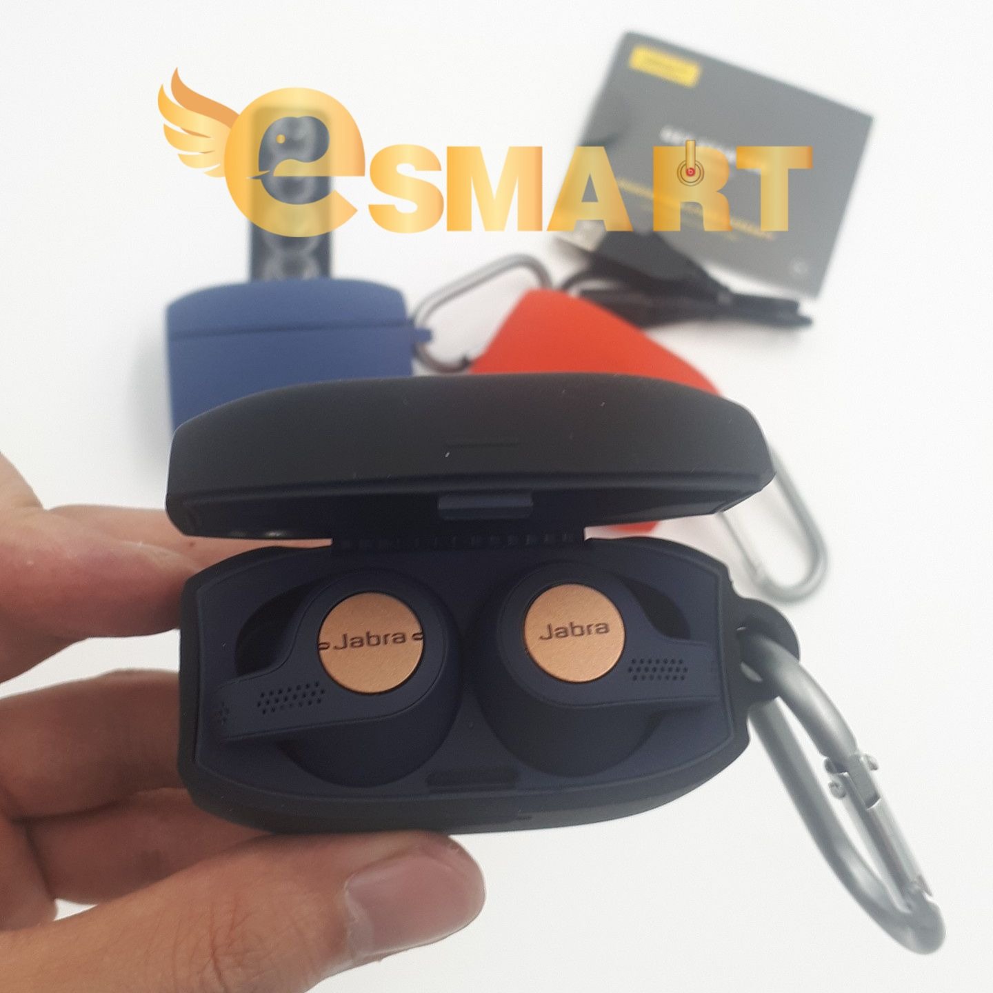 Hộp Case tai nghe Bluetooth JABRA Elite 65t và JABRA Elite Active 65t chống nước - Earbuds Cover For Jabra Elite 65t and Jabra Elite Active 65t Earphone Full Protective Silicone Case Cover Pouch