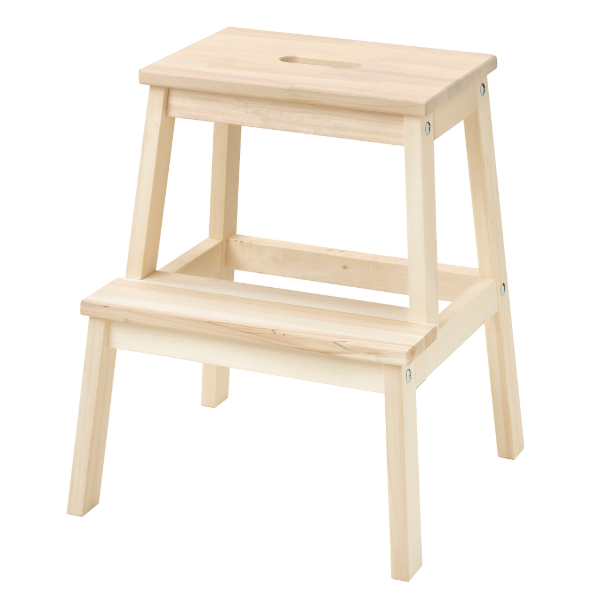 Ghế gỗ bậc thang bekväm ikea - step stool, aspen, 50 cm