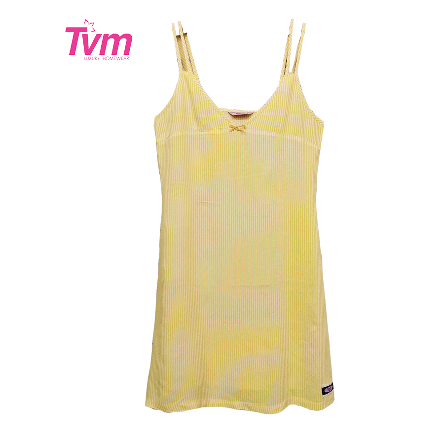 Đầm nữ hai dây DA065 Tvm Luxury Homewear chất liệu satin thiết kế sang trọng