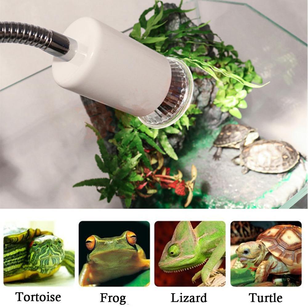 75 Wát UVA + UVB 3.0 Động Vật Bò Sát Bộ đèn Trắng Kẹp Bóng Đèn Đui đèn Rùa Basking UV đèn sưởi Bộ Rùa Đèn Thằn Lằn Chiếu Sáng