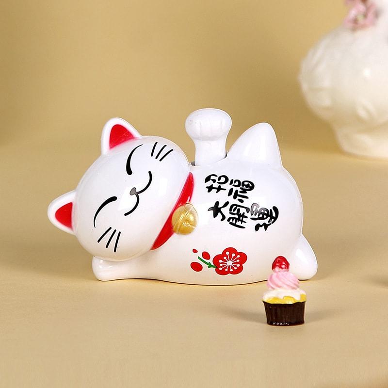 Mèo Thần Tài Vẫy Tay Trang Trí Taplo Ô Tô - Đồ Trang Trí Năng Lượng Mặt Trời - Đồ Chơi Phụ Kiện Xe Hơi - Trang Trí Shop