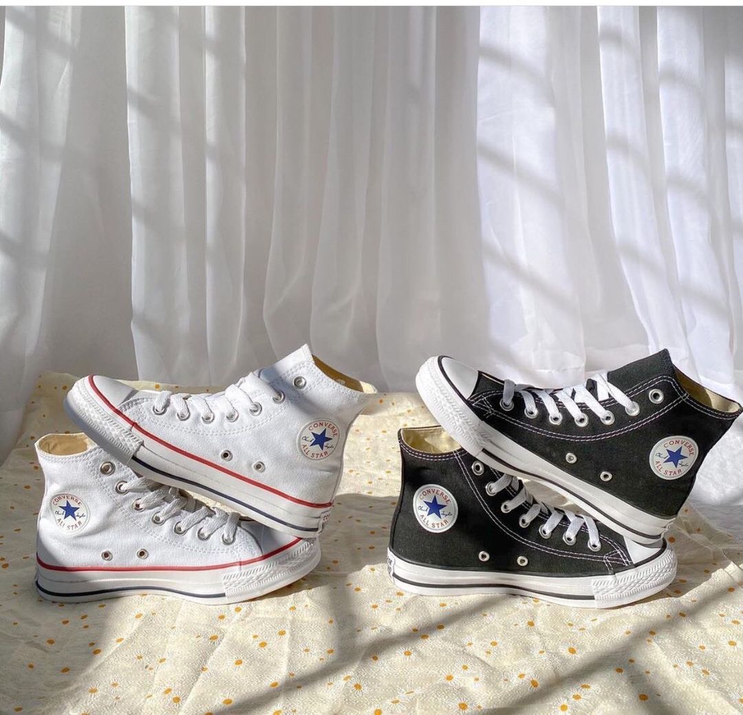 [ CHUẨN ] giày Converse nam nữ chuẩn đế khâu xanh cổ cao