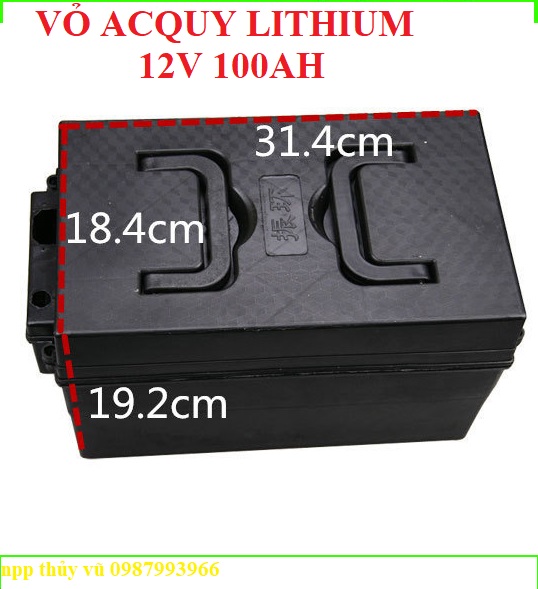 Vỏ bình acquy lithium 12v96Ah