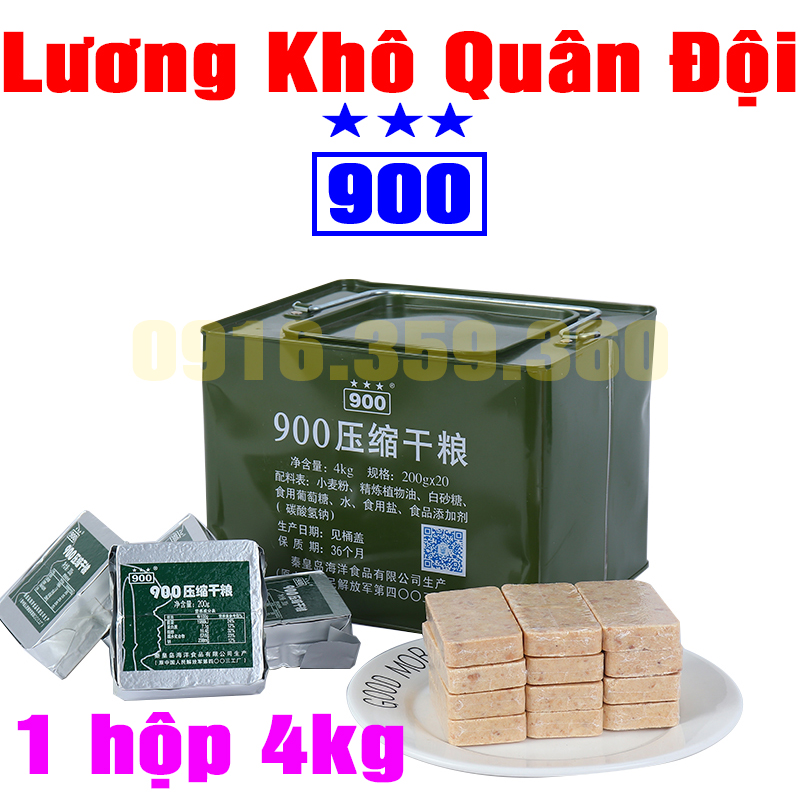 Lương khô Quân Đội 4kg 3 sao 900