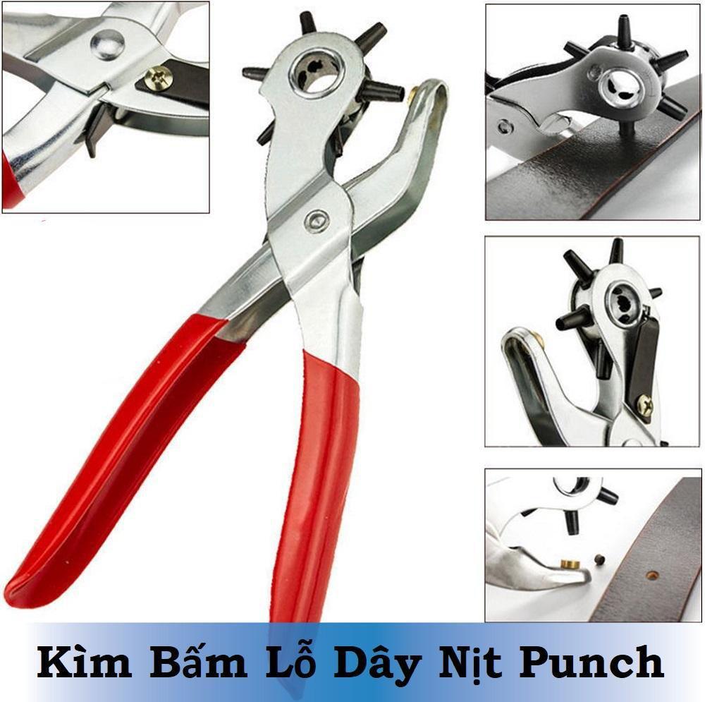 Đồ Bấm Lỗ Thắt Lưng, Dụng Cụ Bấm Lỗ Thắt Lưng, Kìm Bám Lỗ Dây Nịt Punch Siêu Tiện Lợi,Chuyên Dụng Với 6 Kích Cỡ Lỗ, Giúp Bạn Đục Lỗ Nhanh Và Đẹp Hơn, Sale 50%