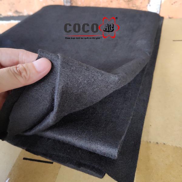 [HCM]Tấm lọc than hoạt tính dày 2mm hàm lượng carbon cao (1 mét vuông)