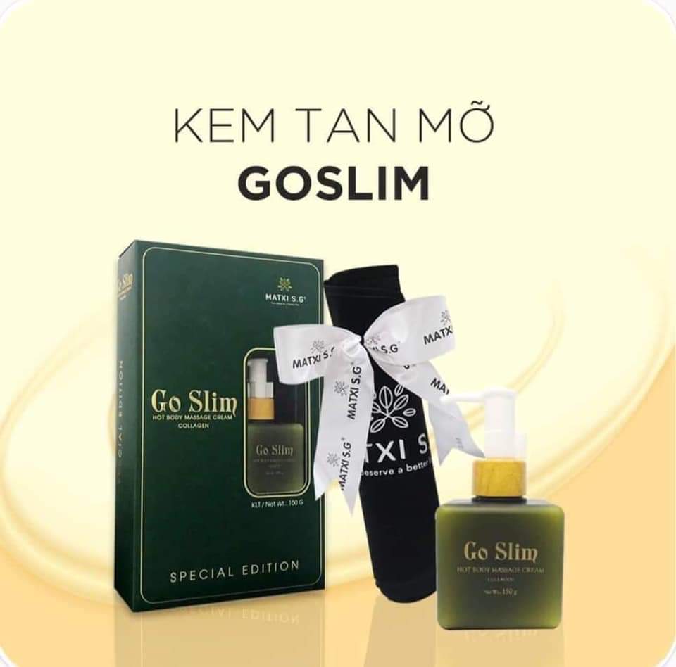 Kem tan mỡ Go Slim 150g - Tặng đai nịt bụng - Kem tan mỡ Go Slim đánh tan mỡ dưới ớp da giúp thon gọn, làm săn chắc da vùng bụng, đùi, bắp chân nhờ vào hoạt tính sinh học của các loại thảo dược