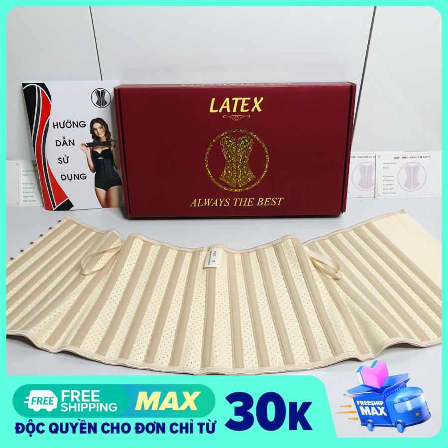 Đai nịt bụng latex 25 xương cao 28cm, đai nịt bụng giảm mỡ Chuẩn Hi Lạp