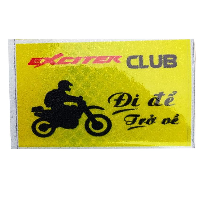 Tem dán xe máy CLUB dán đuôi xe máy, dán xe máy, dán nón bảo hiểm cho phượt thủ có phản quang