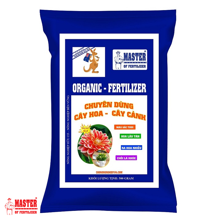 Phân bón hữu cơ Úc nhập khẩu chuyên dùng cây hoa - cây cảnh - Gói 1kg