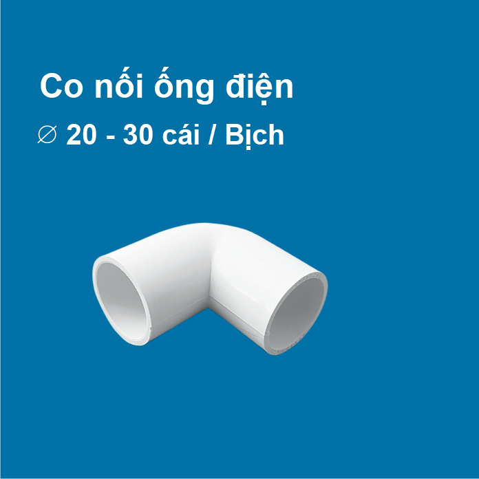 [HCM]Co khớp  ống nhựa điện ⌀20 45mm - 30 cái / bịch