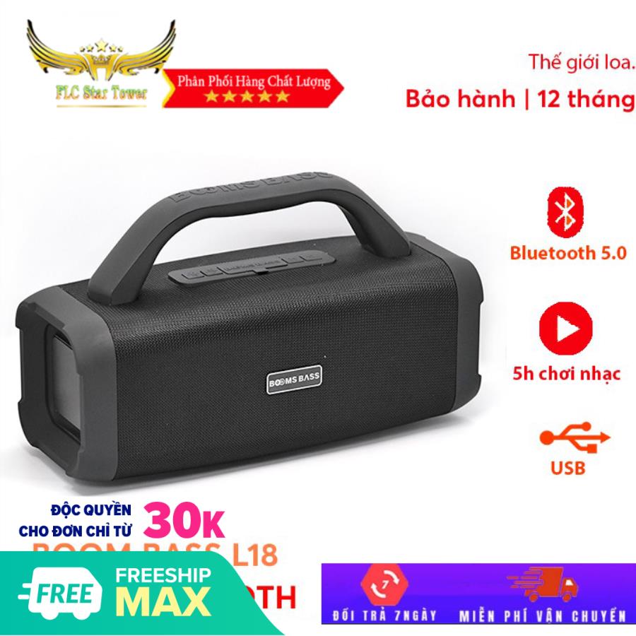 [HCM]"Loa Super Bass" Loa Blt Boombass L18 Sẵn Hàng Âm Thanh Siêu Trầm - Thiết Kế Có Quai Cầm Pin Trâu Khả Năng Nghe Nhạc 5H Liên Tục Thuận Tiện Mang Đi Xa : Cắm Trại Du Lịch... Mẫu Mới 2020