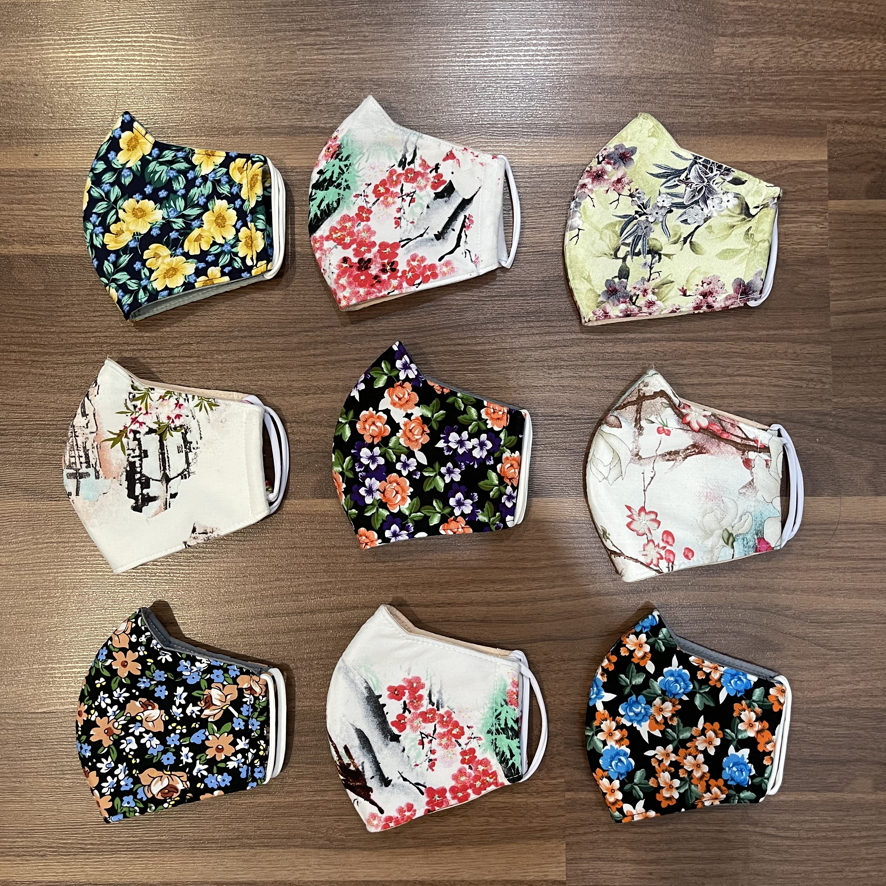 Bộ 5 khẩu trang hoa cỏ mùa xuân the13th - KF013 (giao nhiều màu và họa tiết ngẫu nhiên)