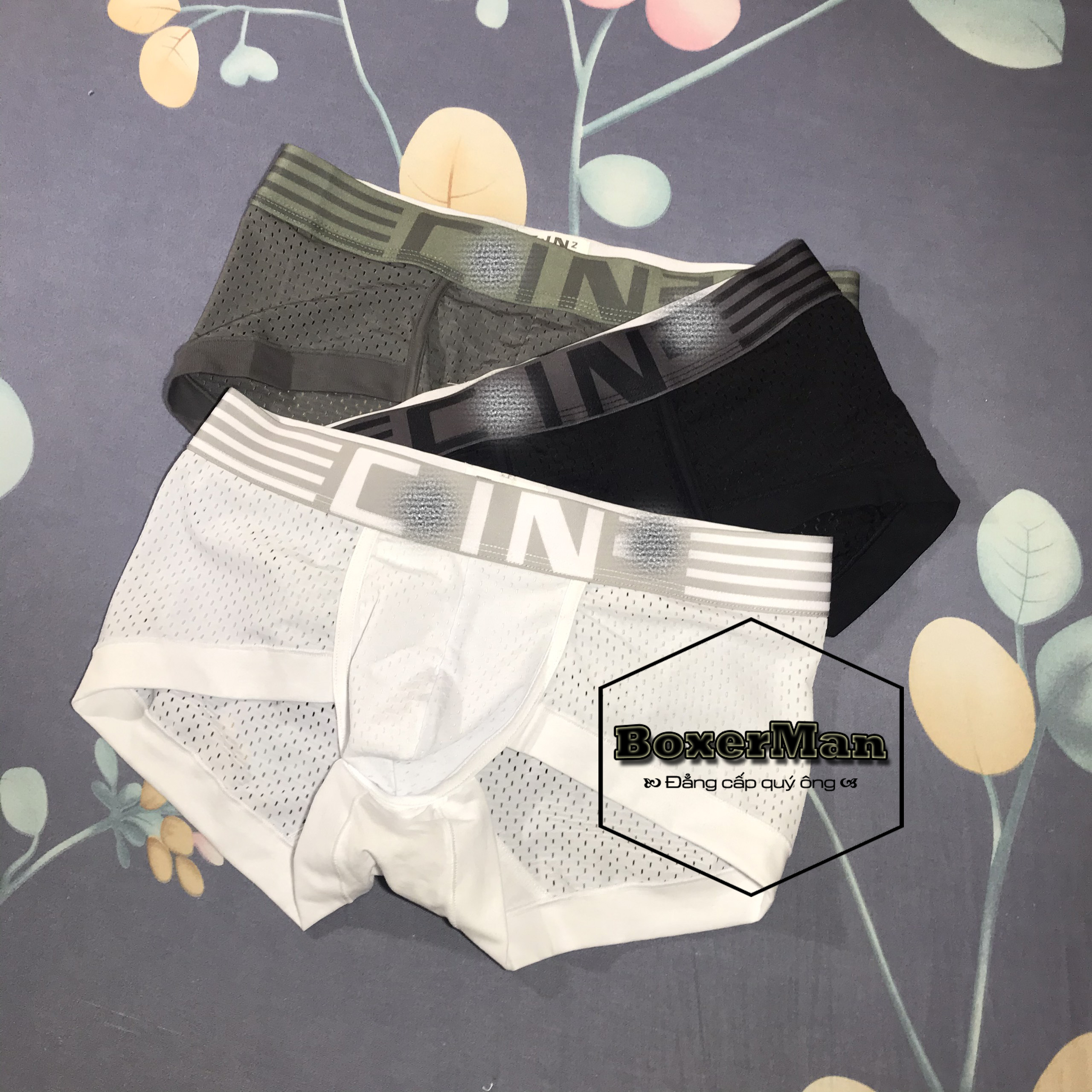 COMBO 3 Quần lót nam Boxer Cotton Mẫu C-in2 cao cấp hàng xuất khẩu chất thun co dãn 4 chiều