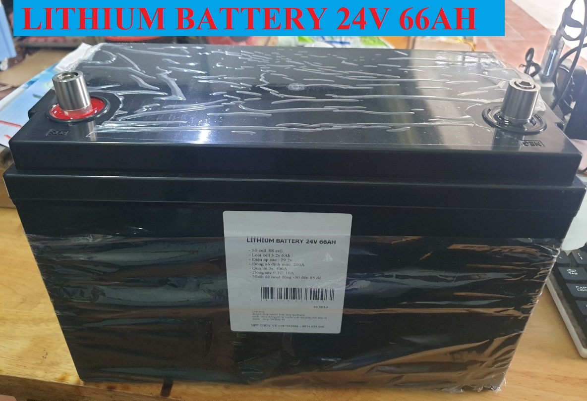 [Trả góp 0%] Ắc quy lithium fepo4 24V - 66AH