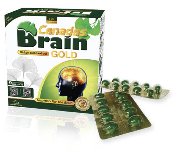 Bổ não tăng tuần hoàn máu não Canadas Brain Gold - 100 viên